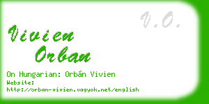 vivien orban business card