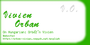 vivien orban business card